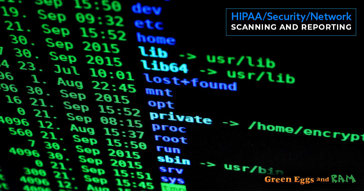 network security and hipaa scans